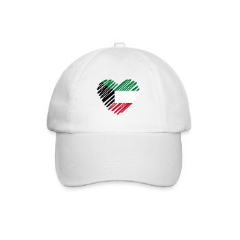Conception de cœur de drapeau du Koweït pour les Vrais Patriotes - Casquette classique - blanc/blanc - Devant