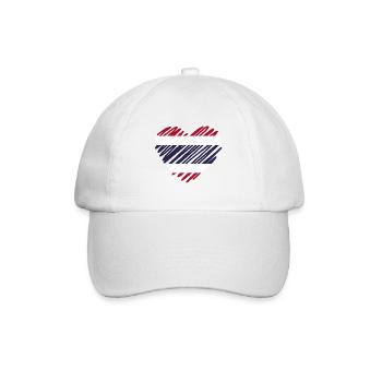 Drapeau de la Thaïlande Coeur - Love Design - Casquette classique - blanc/blanc - Devant