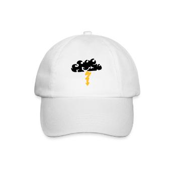 Lightning from a cloud / thunderstorm & lightning - Baseball Cap - white/white - Front