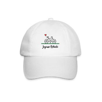 RETRAITE. BONNE RETRAITE. JOYEUSE RETRAITE. VELO - Casquette classique - blanc/blanc - Devant
