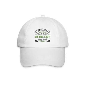 I Hate Golf - Baseball Cap - white/white - Front