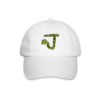 snake j - Baseball Cap - white/white - Front