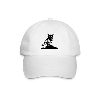 EULEN EULE VOGEL VÖGEL NATUR WALD WÄLDER MOTIV - Baseballkappe - Weiß/Weiß - Vorne