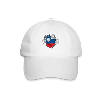 Slovenia Flag Balkan Slovenian Flag Vintage - Baseball Cap - white/white - Front