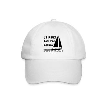 Bateau Marin Humour Je Peux Pas J'Ai Bateau - Casquette classique - blanc/blanc - Devant