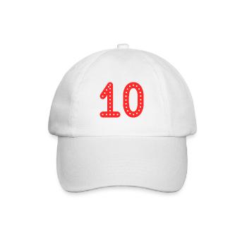 10. 10 YEARS. 10th ANNIVERSARY. 10 YEAR ANNIVERSARY. - Baseball Cap - white/white - Front