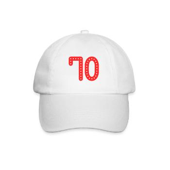 70. 70 YEARS. 70TH ANNIVERSARY. 70TH ANNIVERSARY. - Baseball Cap - white/white - Front