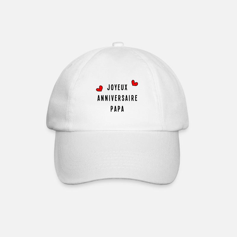 JOYEUX ANNIVERSAIRE PAPA - Casquette classique - blanc/blanc