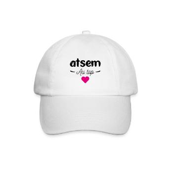Atsem au top - Casquette classique - blanc/blanc - Devant