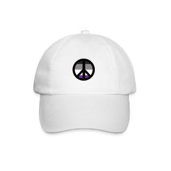 Signe de paix asexué Hippie LGBT - Casquette classique - blanc/blanc - Devant