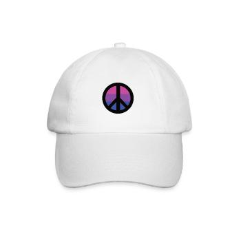 Bisexuell Peace Friedenszeichen Hippie LGBT - Baseballkappe - Weiß/Weiß - Vorne