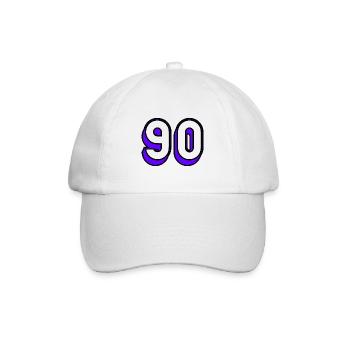 90 JAHRE. 90-JÄHRIGES JUBILÄUM. GEBURTSTAG 90 JAHRE. 90 - Baseballkappe - Weiß/Weiß - Vorne