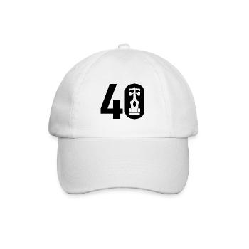 40 Formel Motorsport - Baseballkappe - Weiß/Weiß - Vorne