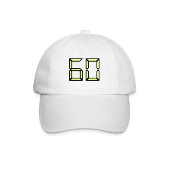 60. BIRTHDAY. HAPPY BIRTHDAY - Baseball Cap - white/white - Front
