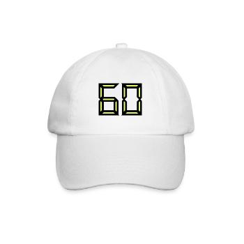60 ANS. 60e ANNIVERSAIRE. ANNIVERSAIRE 60 ANS - Casquette classique - blanc/blanc - Devant