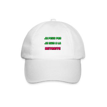 RETRAITE. RETRAITE. RETRAITEE. SENIOR. MAMIE. PAPY - Casquette classique - blanc/blanc - Devant
