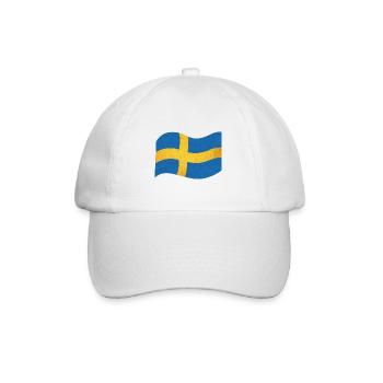 Die Flagge von Schweden Sverige - Baseballkappe - Weiß/Weiß - Vorne