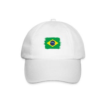 Brazil Flag Brazilian Flag South America - Baseball Cap - white/white - Front