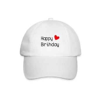 ANNIVERSARY. HAPPY BIRTHDAY. HAPPY BIRTHDAY. - Baseball Cap - white/white - Front