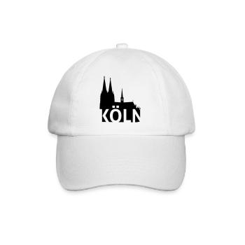 Kölner Dom - Baseballkappe - Weiß/Weiß - Vorne
