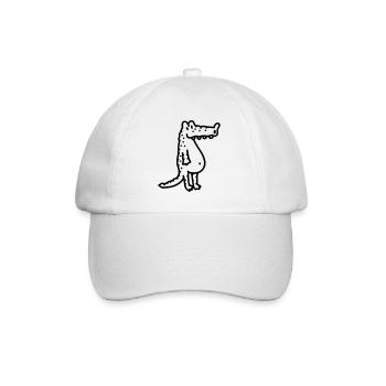 Crocodile - Line - Baseball Cap - white/white - Front
