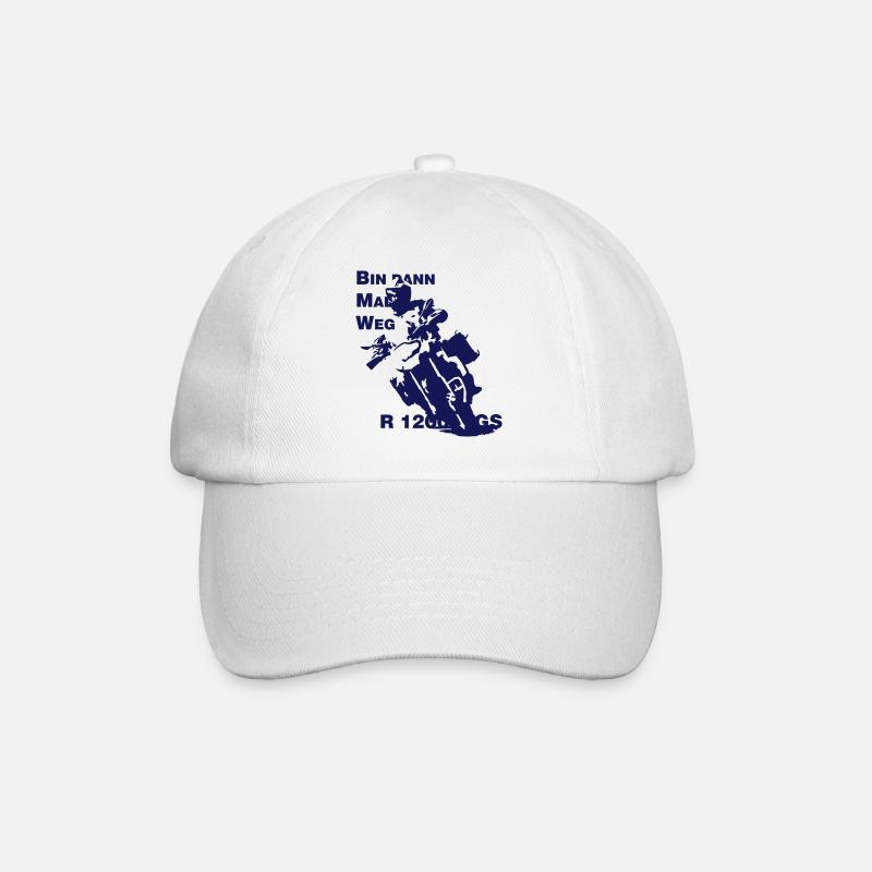 Bin dann Mal Weg - Baseballkappe - Weiß/Weiß