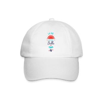 En tong - Casquette classique - blanc/blanc - Devant