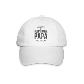 Stolzer Bullterrier-Papa - Baseballkappe - Weiß/Weiß - Vorne