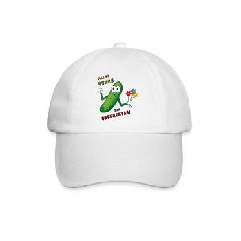 Alles Gurke zum Geburtstag - Baseballkappe - Weiß/Weiß - Vorne