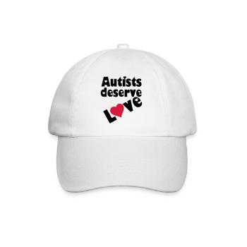 Autists deserve Love Autist Autisme cadeau - Casquette classique - blanc/blanc - Devant