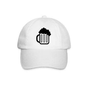 Bierkrug (beer mug) 01.0 - Baseballkappe - Weiß/Weiß - Vorne