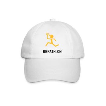 Bierathlon die Kneipentour - Baseballkappe - Weiß/Weiß - Vorne