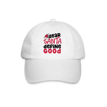 Cher Père Noël Définir bonne - citation drôle de noël - Casquette classique - blanc/blanc - Devant