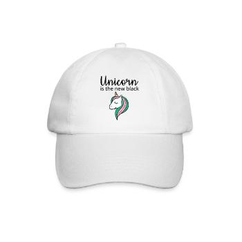Unicorn is the new black - Baseball Cap - white/white - Front
