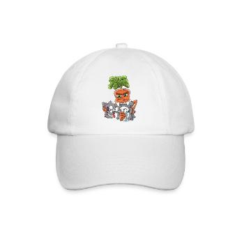 Karotten Revolution Hase - Baseballkappe - Weiß/Weiß - Vorne