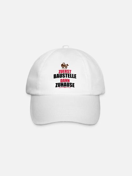 Baustelle - Baseballkappe - Weiß/Weiß