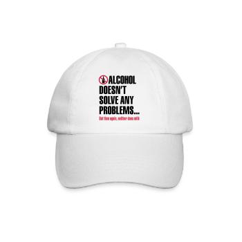 L'alcool ne résout pas les problèmes ... Mais - Casquette classique - blanc/blanc - Devant