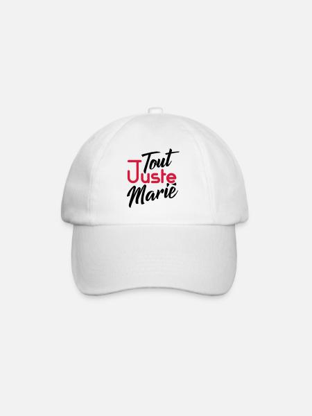 tout juste marié - homme - Casquette classique - blanc/blanc