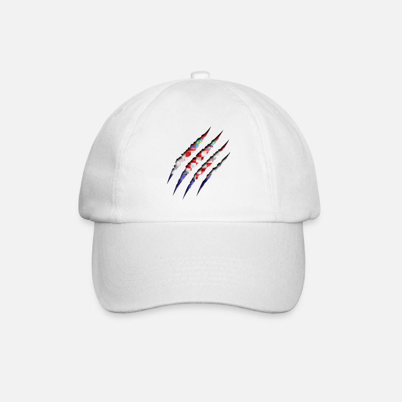 Kroatien Kralle - Baseballkappe - Weiß/Weiß