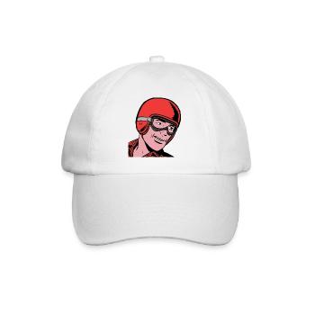 Cool motorcyclist - Baseball Cap - white/white - Front