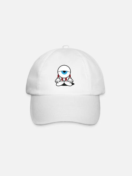 Müde Augen - Baseballkappe - Weiß/Weiß