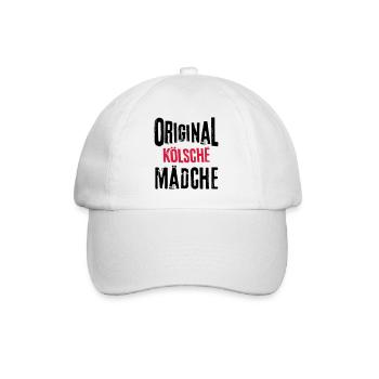 Kölnerin Kölsche Mädche Original Kölner Köln Frau - Baseballkappe - Weiß/Weiß - Vorne