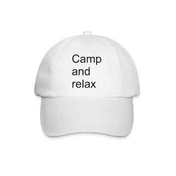 camp an relay camping camper motorhome motorhome camping - Baseball Cap - white/white - Front