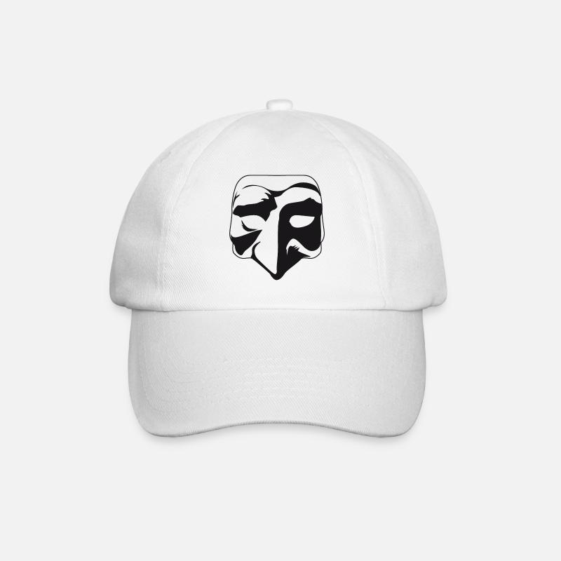 Pulcinella - Masque de carnaval de Naples - Casquette classique - blanc/blanc