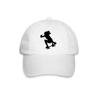 Fille de patin à roulettes Longboard - Casquette classique - blanc/blanc - Devant