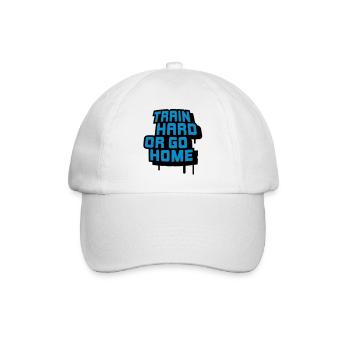 train_hard_or_go_home__f2 - Baseball Cap - white/white - Front