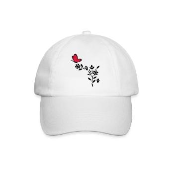 Plant Butterfly Heart - Baseball Cap - white/white - Front
