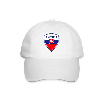 Slowakei Wappen / Geschenk Nationalfarben Flagge - Baseballkappe - Weiß/Weiß - Vorne