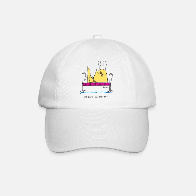 Dormir me fatigue - Casquette classique - blanc/blanc