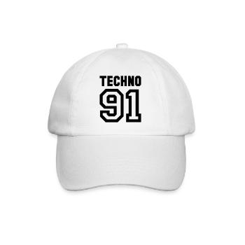 TECHNO Rave Techno 90s 90s - Casquette classique - blanc/blanc - Devant